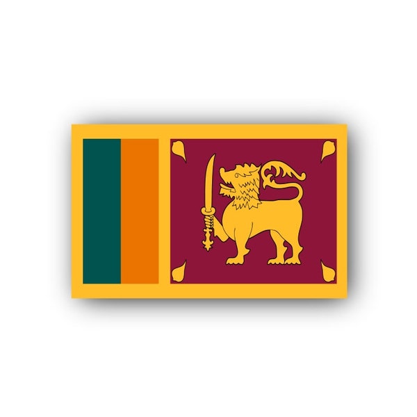 Sri Lanka Flag Sticker Etsy