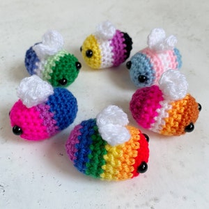 LGBTQ+ Crochet Bees - Pride Bees - Rainbow Bee - Amigurumi  - Handmade - Cute Crochet