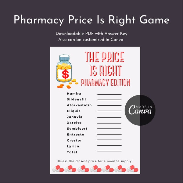 Pharmacy Week Games Etsy