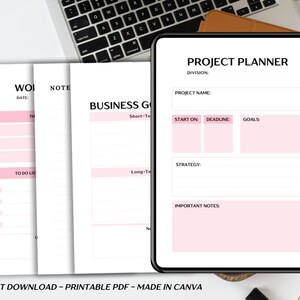 Office Organizer Work Planner Printable Office Task Tracker Meetings ...