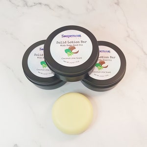 Solid Lotion Bar | 2.5 oz Beeswax Lotion Bar | Multiple Scents | Handmade | Cruelty Free | Hemp Seed Oil | Oatmeal