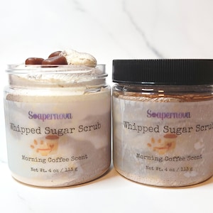 Morning Coffee Whipped Sugar Scrub | Coffee Scented | Exfoliating Soap | Coffee Sugar Scrub | Exfoliating Soap
