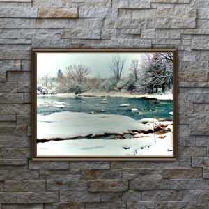 Printable wall art | Digital prints | Home Decor | Winter | Nature photo | Landscape | Scenery | Water | Instant download | Snow | Nature