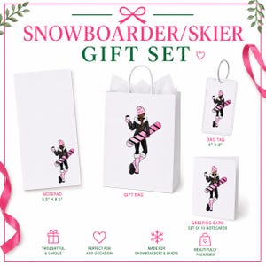 Snowboarding/Skiing Girl  Note Cards, Luggage Tags, Notepads, Gift Bag