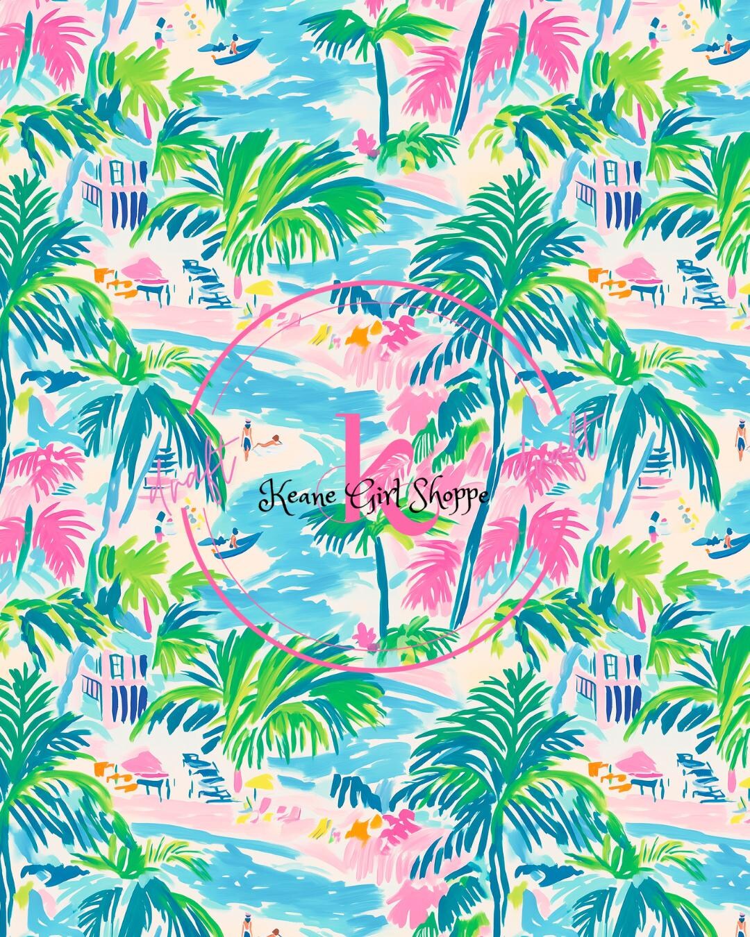 Preppy Art Beach Life Pattern - Etsy