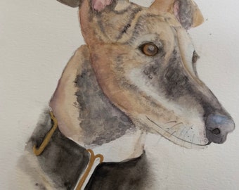 Retrato de mascota en acuarela / retratos de perros personalizados / retratos de mascotas personalizados / retratos de mascotas pintados a mano / retratos de gatos personalizados