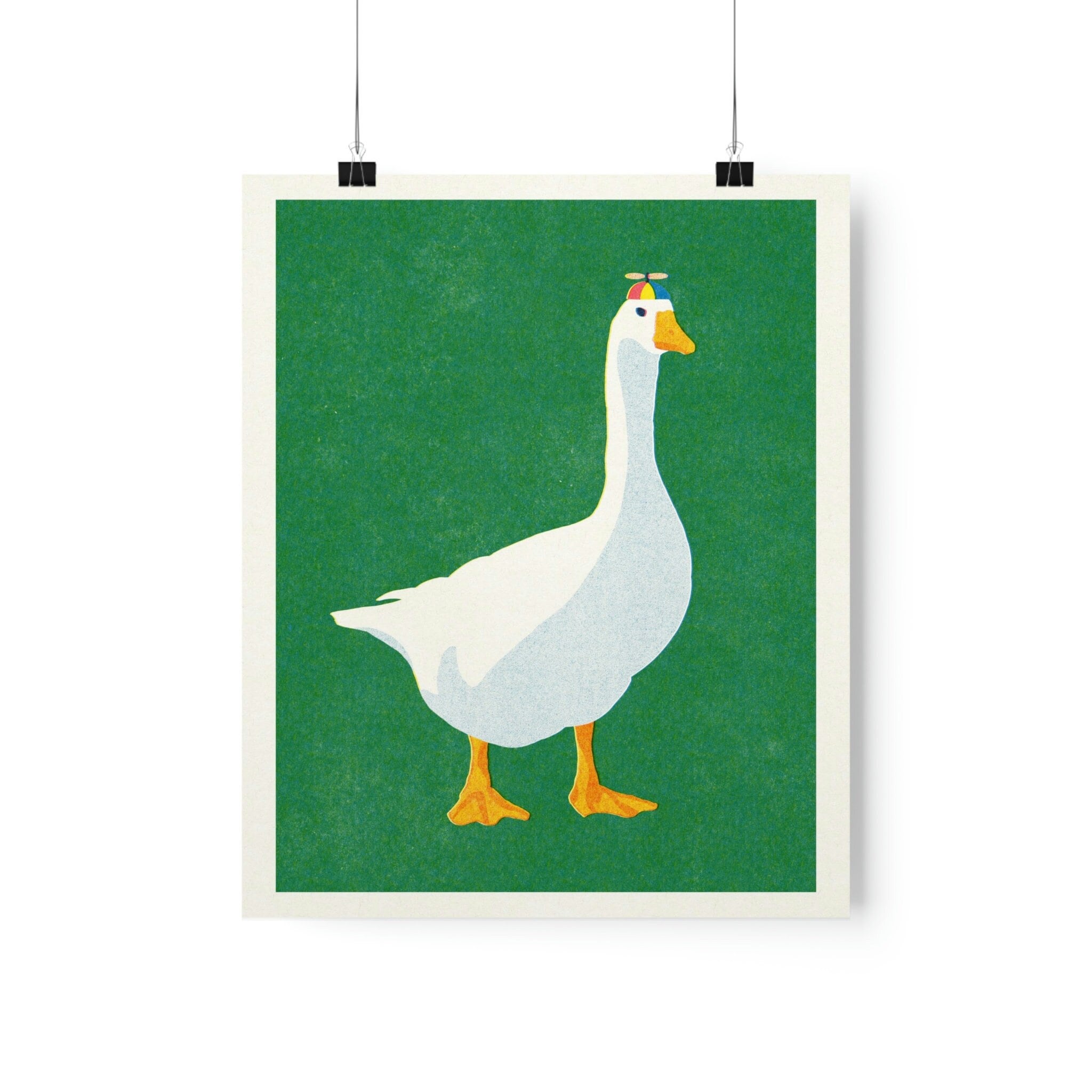 Silly Goose Poster, Riso Style Print in 3 Sizes