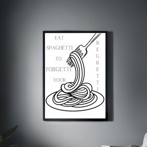 KITCHEN POSTER • Spaghetti • Pasta Love • Kitchen