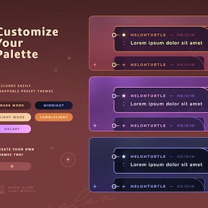 Warm Glow: Chat Widget • Minimal, Cozy, Starry Theme • Chat Box With ...