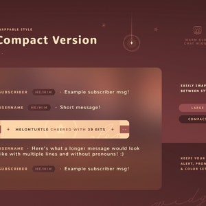 Warm Glow: Chat Widget • Minimal, Cozy, Starry Theme • Chat Box With ...