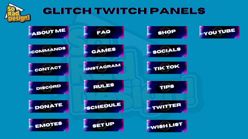 Glitch Twitch Panels - Etsy