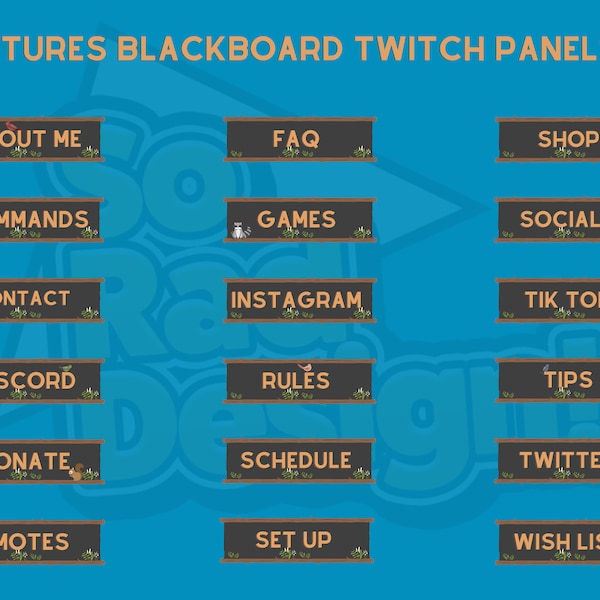 Natures Blackboard Twitch Panels