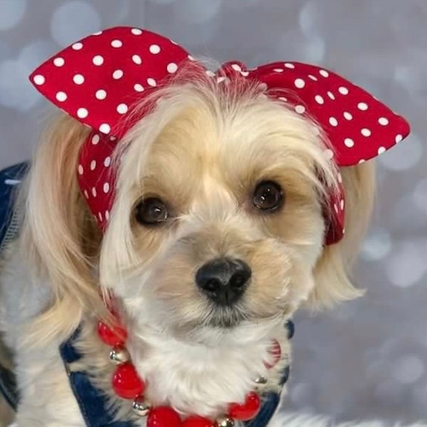 Rosie The Riveter Dog Headband