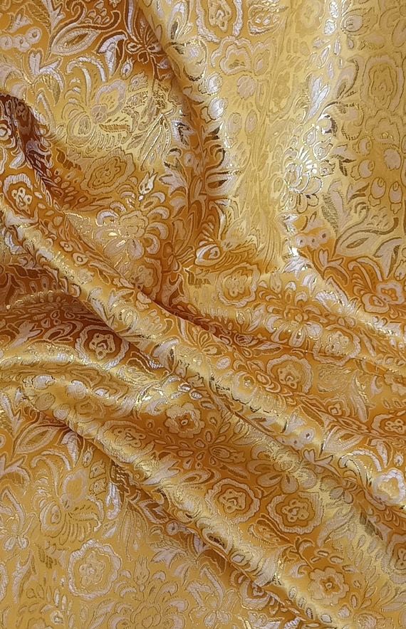 Tissu brocard de luxe or tissu brocart pour vos loisir - Etsy France