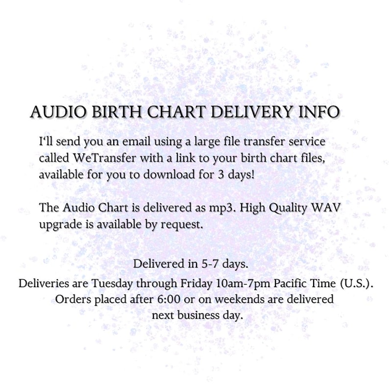 Audio Astrology Chart Reading Personalized Audiobook Gift, Astrology Reading, Birth Chart Print, Natal Chart Reading, Zodiac Spiritual Gifts delivery information. natal chart reading, astrology chart reading, birth chart print