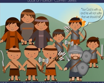 Heleman&#39;s 2000 Young Warriors, Book of Mormon Clipart, PNG Files, Alma 53-56