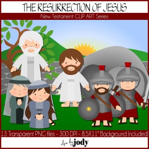 The Resurrection of Jesus, New Testament Clip Art, Bible Clip Art, PNG Files, Matthew 28, Mark 16