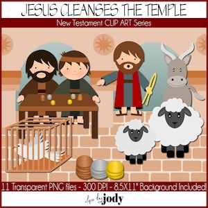 Jésus nettoie le temple, clipart du nouveau testament, clipart bible, fichiers PNG, Jean 2