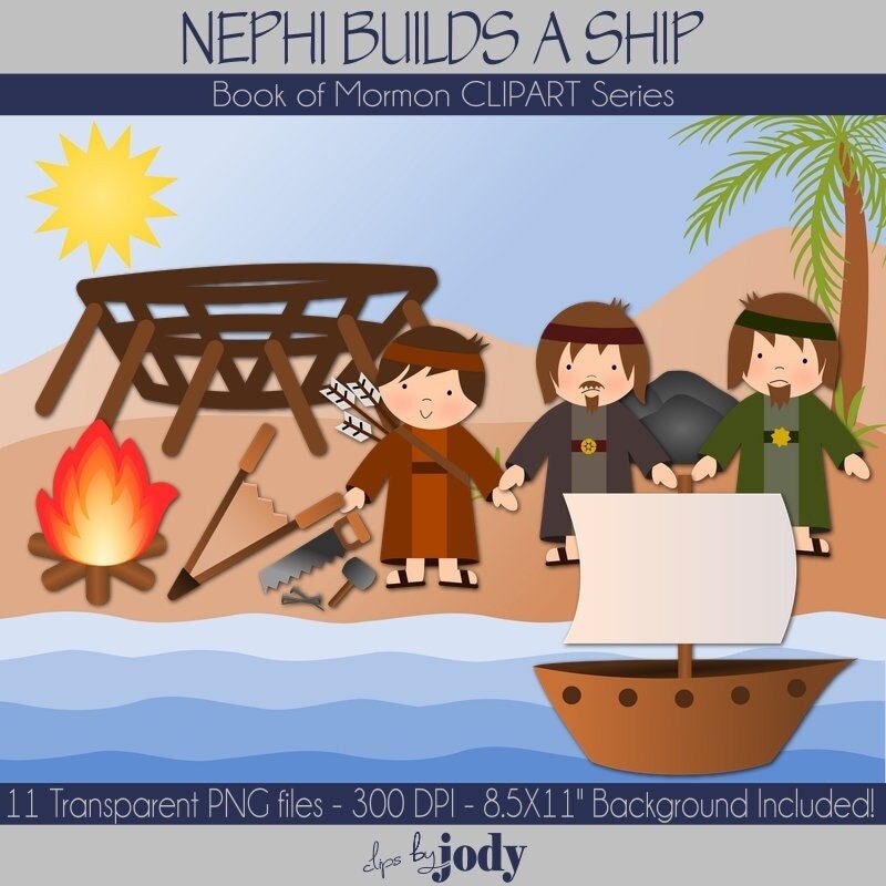 Nephi Builds a Ship Book of Mormon Clipart, PNG Files - Etsy