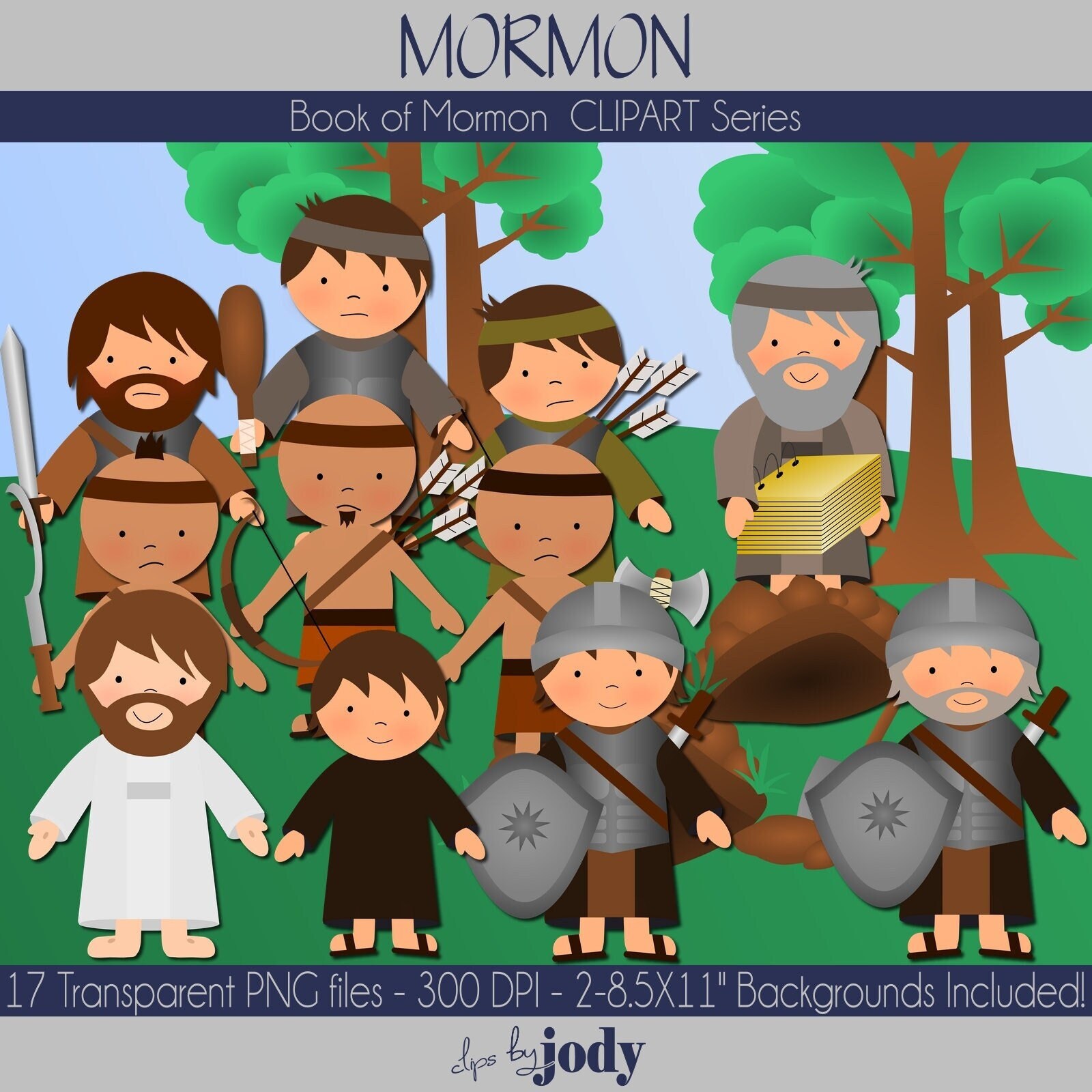 Mormon, Book of Mormon Clipart, PNG Files, Mormon 1-9 - Etsy