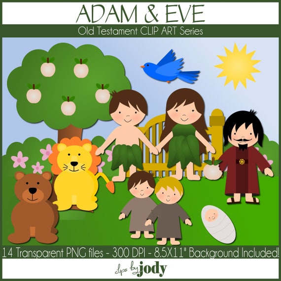 Adam and Eve Old Testament Clip Art Bible Clip Art PNG - Etsy
