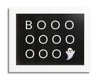 gerahmtes Geisterposter „BUH“ | Halloween-Wanddeko