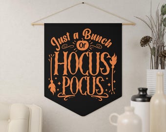 Wimpelkette „Nur ein Haufen Hokuspokus“ | Halloween-Hexen-Wandbanner