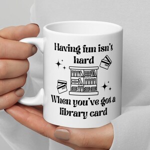 Tasse de livre, Cadeau d’amoureux du livre, Carte de bibliothèque, Tasse de rat de bibliothèque