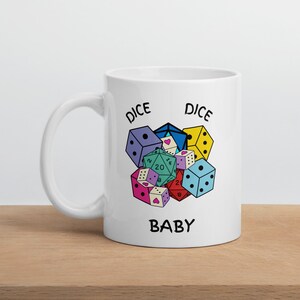 Dungeons & Dragons Mug, DnD Dice, Funny DnD Gift