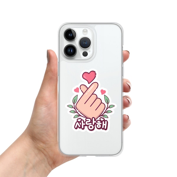 Saranghae, K-Drama, K-Pop, I Love You, iPhone Case, Korean, Heart Finger