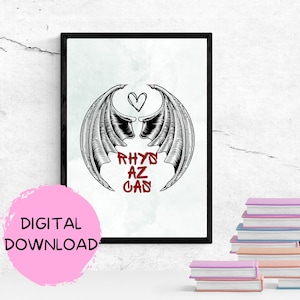 Rhys, Azriel, Cassian, Printable Wall Art, ACOTAR, Bat Boys