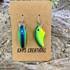 Fishing Lure Earrings | Handmade Earrings | Custom Fishing Earrings | Fishing Gift