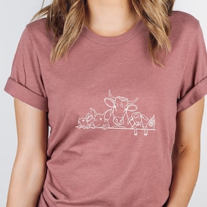 Farm Fresh Shirt, Farmer Shirt, Cow Pig Sheep Shirt, Farm Shirt, Farm Animal Shirt, Farm Shirt, Farmer Tee Shirt, Farm Tee, Farmer Tee