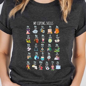 Coping Skill Alphabet Shirt, School Counselor Abc Shirt, Abc Coping Skills Psychologist Shirt, School Counselor Tee, Therapist Shirt