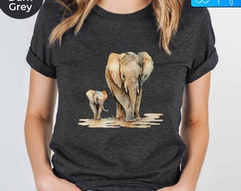 Elephant Shirts, Baby Elephant Shirt, Elephant Lover Gift, Mommy And Me Shirt, Mom And Me Matching Shirt, Animal Lover Shirt, Animal Tee