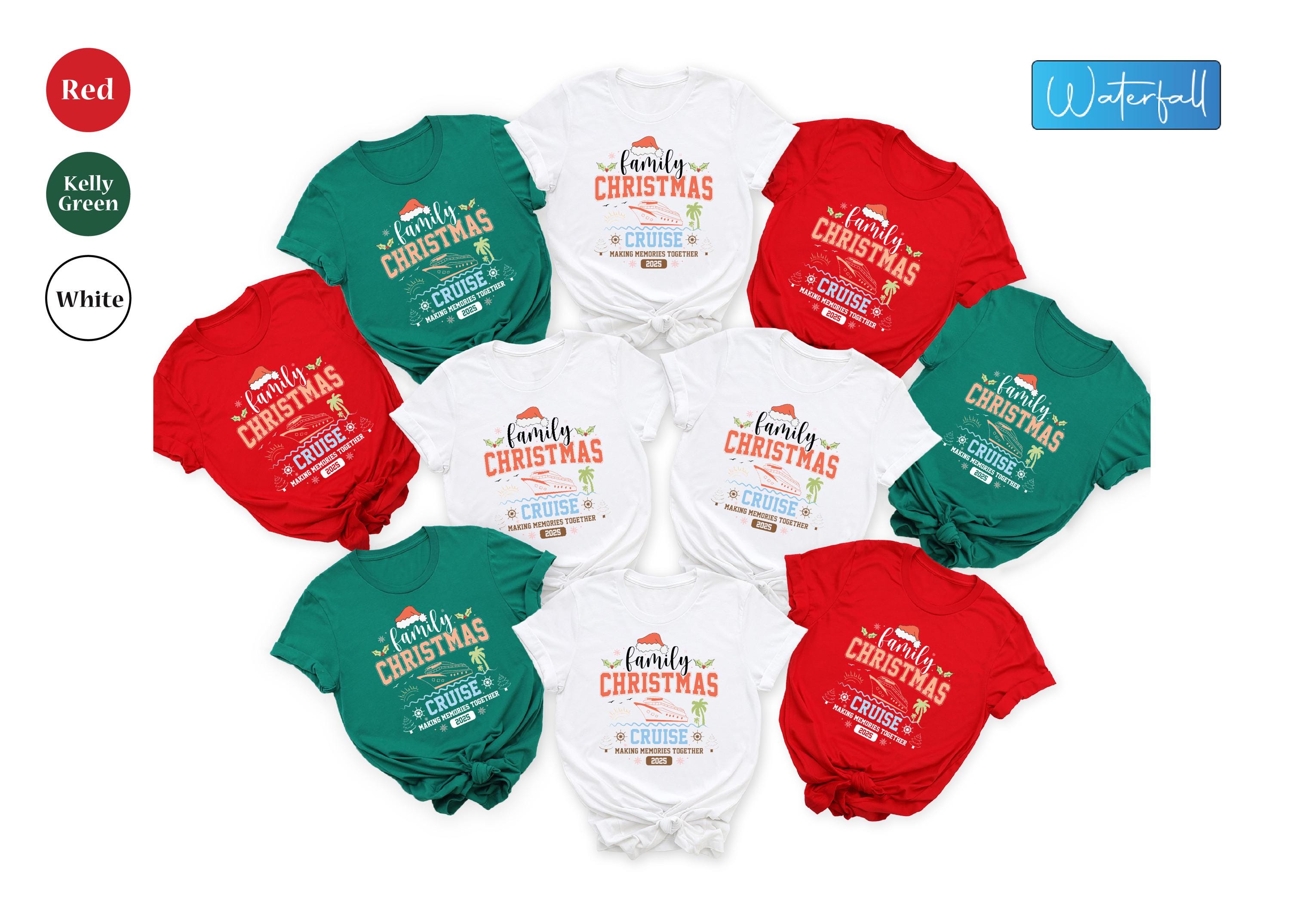 Family Cruise Christmas 2025 Tshirt, Santa Hat Cruising Christmas Tshirt, Family Crew Christmas Cruise Holiday Shirt,Family Christmas Cruise