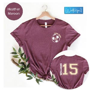 Personalized Soccer Ball Shirt: Custom Number, Front & Back Print