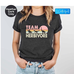 Retro Herbivore Dinosaur T-Shirt: Vegan Plant Lover Tee