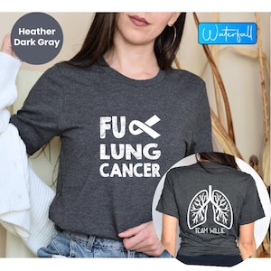 Custom Lung Cancer Warrior Shirt, Lung Cancer Awareness T-shirt For Women, Cancer Warrior Tee, Custom Lung Cancer Tee, Lung Therapist Gift