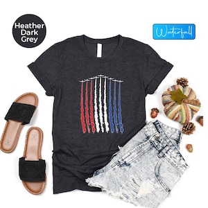 Camiseta con la bandera de la Fuerza Aérea Estadounidense - Camiseta patriótica del 4 de julio