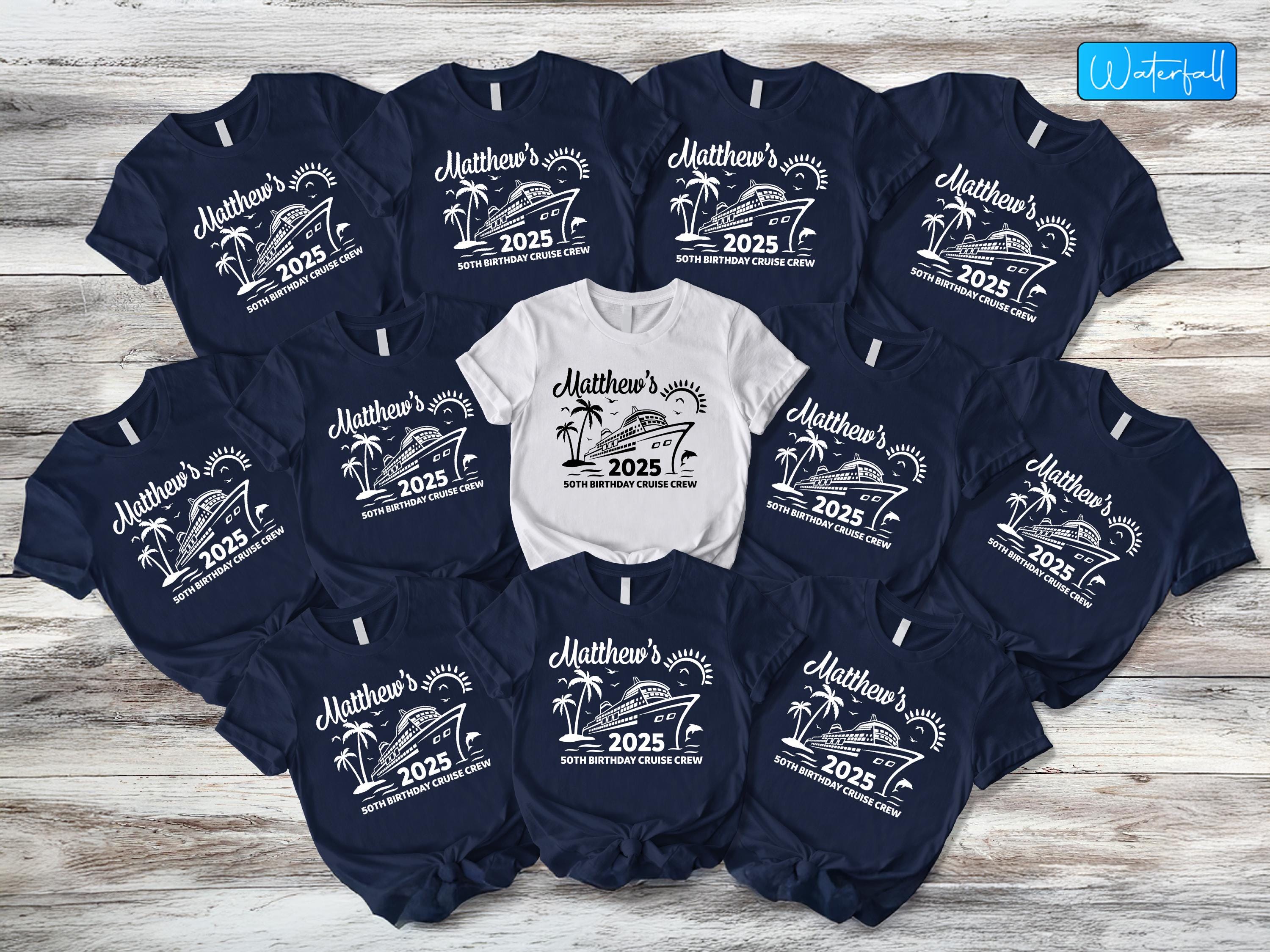 Custom Cruise Birthday Tshirt, Birthday Cruise Tee, Personalized Cruise Birthday Shirt, Cruise Birthday Mathing Shirt, 50th Birthday Cruise