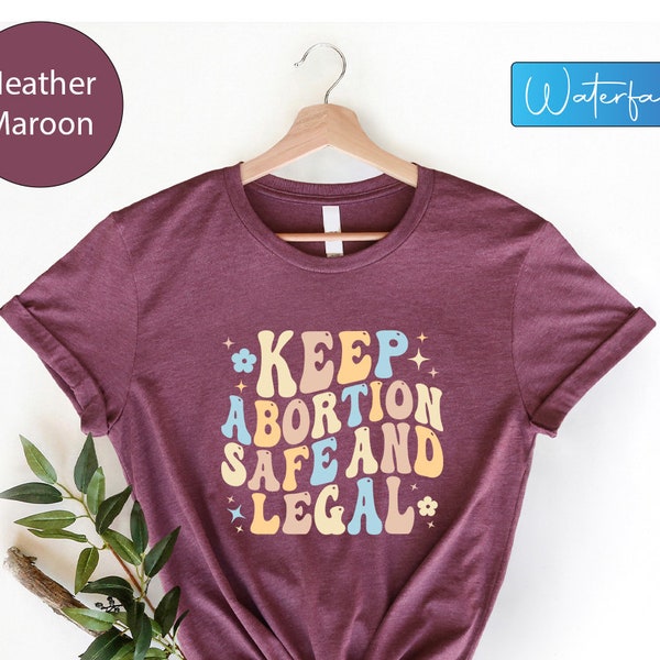 Abortion-rights Tees, Keep Abortion Safe And Legal Tshirt, Retro Feminist Shirt Reproductive Rights Jersey Style Shirt, Retro Protest Tee