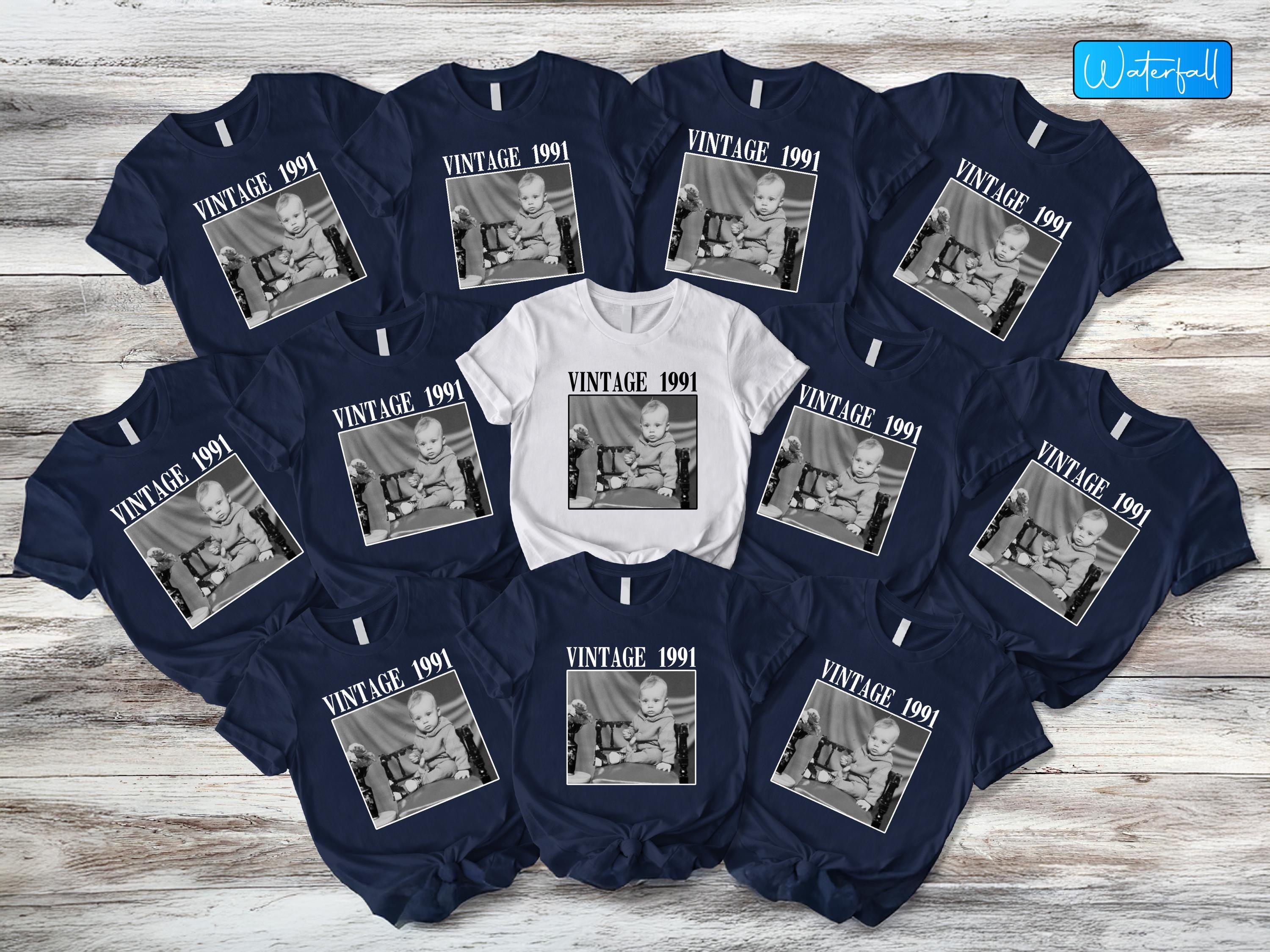 Custom Photo Birthday Matching Shirt, Birthday Photo Tee,Custom Birthday Matching Tee,Personalized Bday Matching T-shirt,Custom Birthday Tee