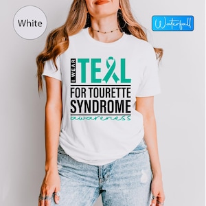 I Wear Teal For Tourette Syndrome Awareness Shirt,Teal Ribbon Shirt For Ts Awareness,Tourette Warrior Tee,Ts Awareness Shirt,Tourettes Shirt