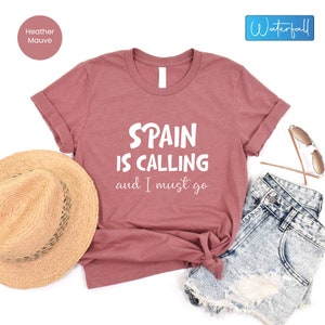 Spanish T-shirt, Spain Shirts, Spain Travel Shirt, Spain Lover Tee, Spain T-shirts, Spain Vacation Shirt, Spanish Tees, Spain Gifts