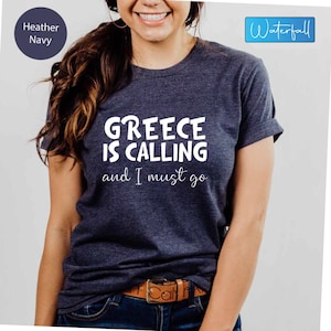 Greece Travel Tee: &quot;Greece is Calling&quot; Tourist Shirt