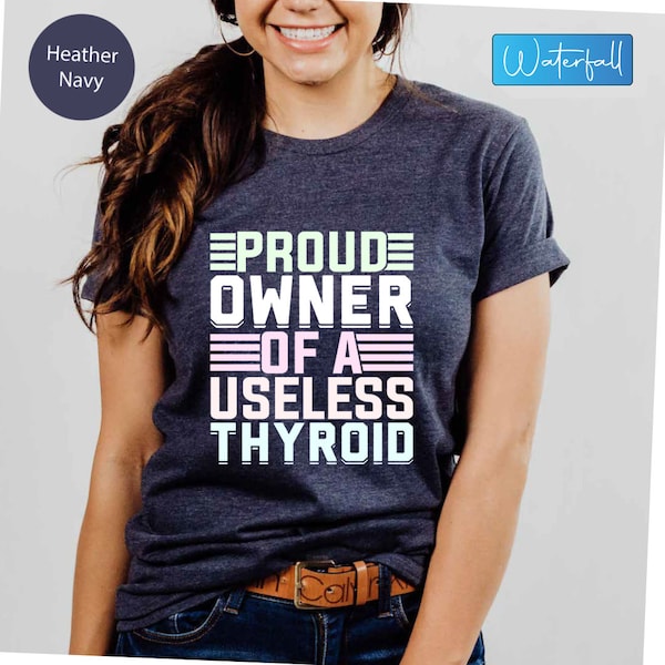 Rétro fier propriétaire d'une chemise thyroïde inutile pour homme, chemise thyroïde drôle, t-shirt thyroïde rétro, chemise hypothyroïdie, jolie chemise thyroïde