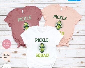 Camiseta Pickle Squad: Vasos de pepino, camiseta vegana del equipo