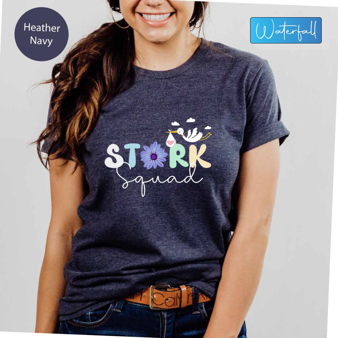 Labor and Delivery Nurse Stork Squad T-Shirt