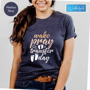 Womens Ivf Shirt, Ivf Transfer Tshirt, Transfer Day Gift, Motherhood Shirt, Retrieval Day Tee, Surrogate Mom Gift, Baby Feet Ivf Shirt